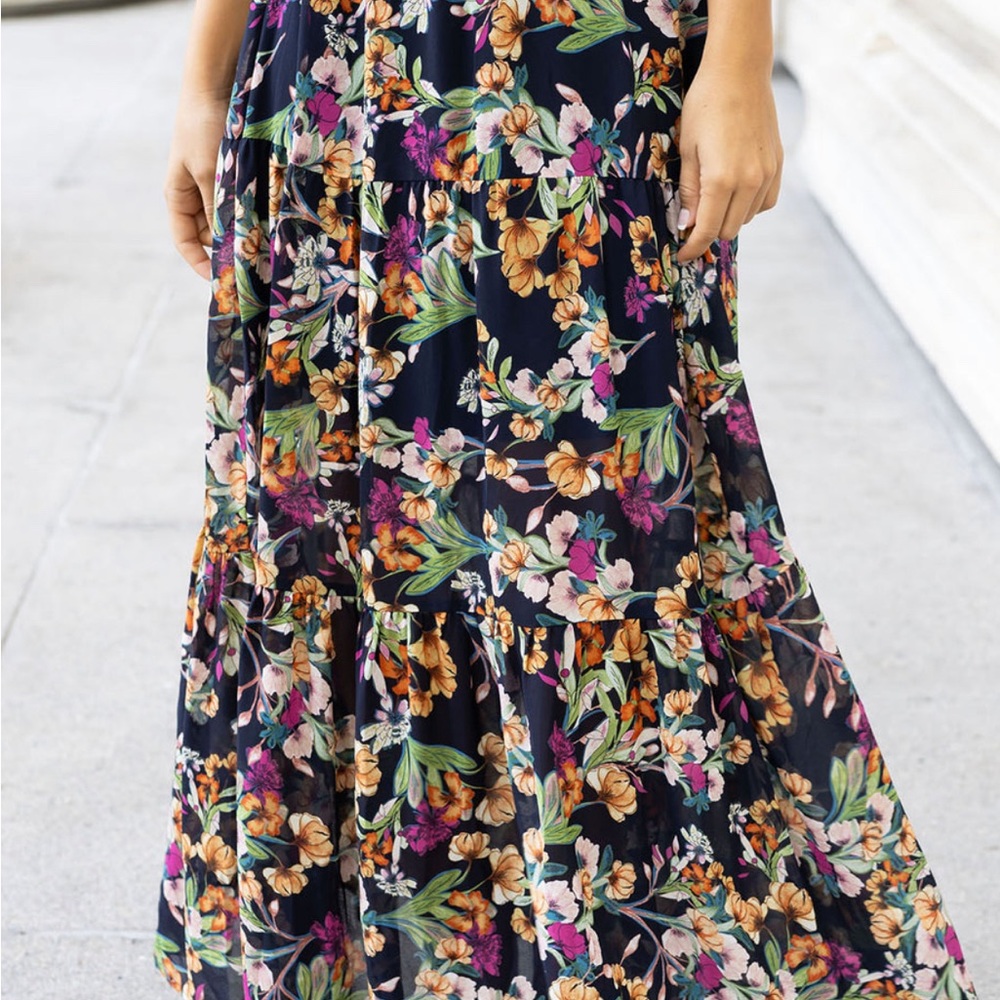 Grace & Lace Wild Fields Autumn Floral Maxi Skirt